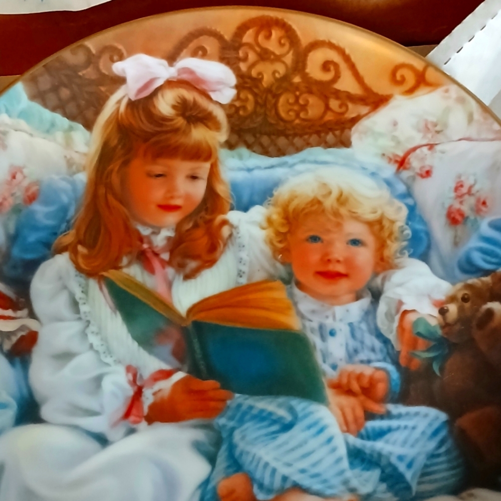 RECO 1987 EXCELLENT CONDITION."NIGHT-TIME STORY" Decorative Plate